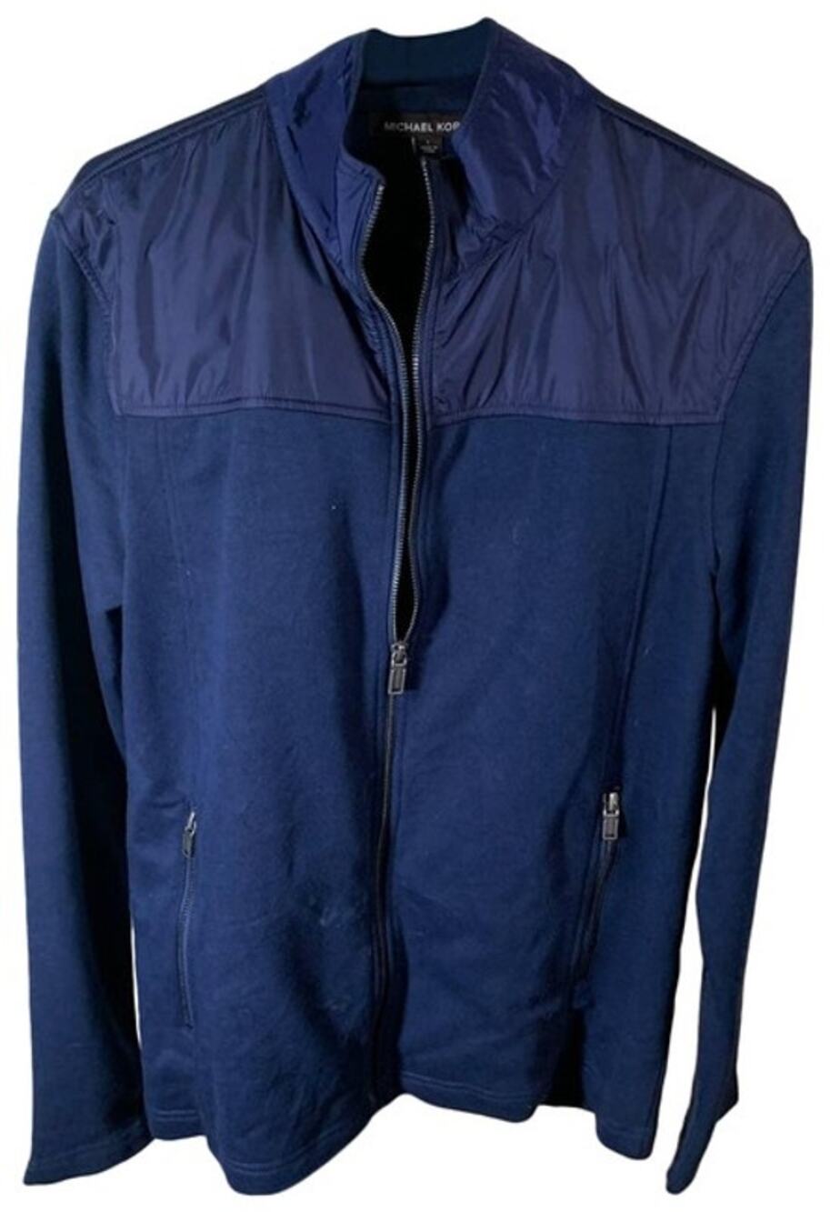 Michael Kors Women's Long-Sleeve Full-Zip Jacket Blue Color Size L